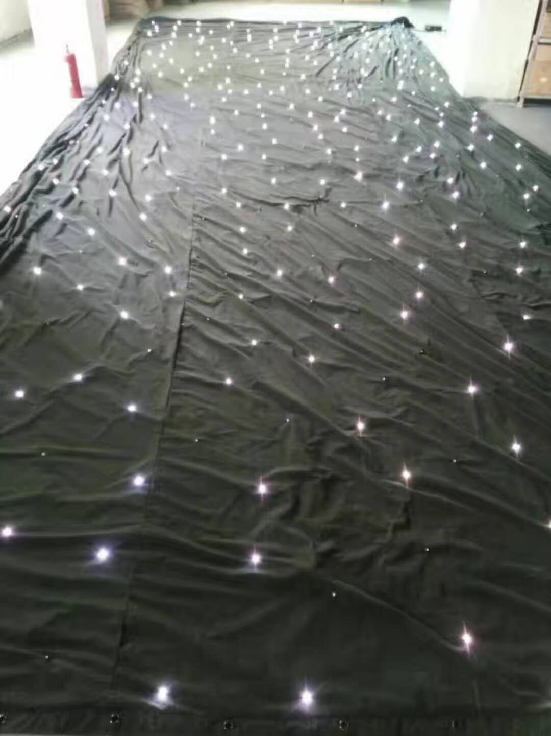  HOT Sell 6*3m RGB led star cloth DMX LED Star Curtain LED Star Cloth for Wedding Stage Show 