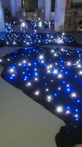  HOT Sell 6*3m RGB led star cloth DMX LED Star Curtain LED Star Cloth for Wedding Stage Show 